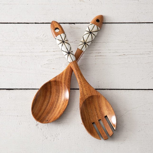Colonial Tin Works 440176 Anise Salad Server Set, 10-inch Height