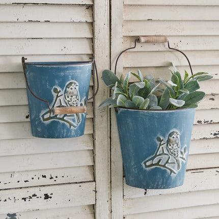 CTW Home Collection Half Round Bucket Planters, 10-inch Width, Set of 2