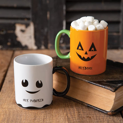 CTW Home Collection Halloween Halloween Ceramic Mugs, Set of 2, 5-inch Width, Holiday Kitchen Accessories
