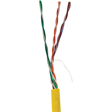 Vericom MBW5U-01443 CAT-5E UTP Solid Riser CMR Cable, 1,000ft (Yellow)