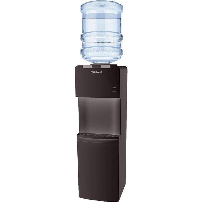 Frigidaire EFWC498 - Top Loading Cooler Dispenser -Hot & Cold Water - Child Safety Lock - Innovative Slim & Sleek Design, Holds 3 or 5 Gallon Bottles - Black