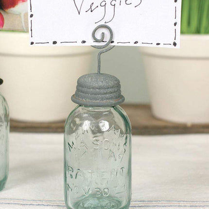 CTW Home Collection Mason Jar Place Card Holder Barn Roof