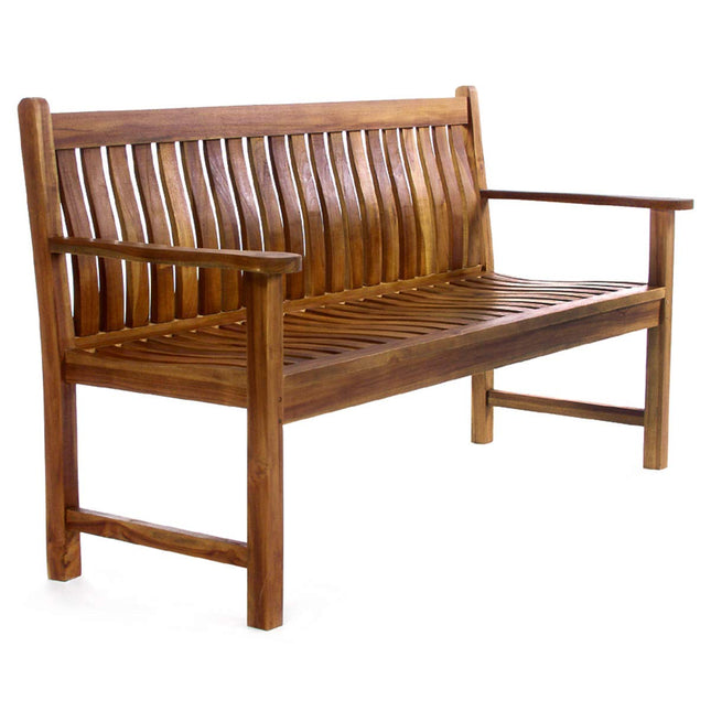 All Things Cedar TW80 Teak Wave Bench
