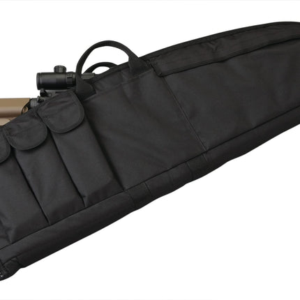 Uncle Mike's Law Enforcement 43-Inch Tactical Rifle Case with Five Magazine Pouches (Large, Black)