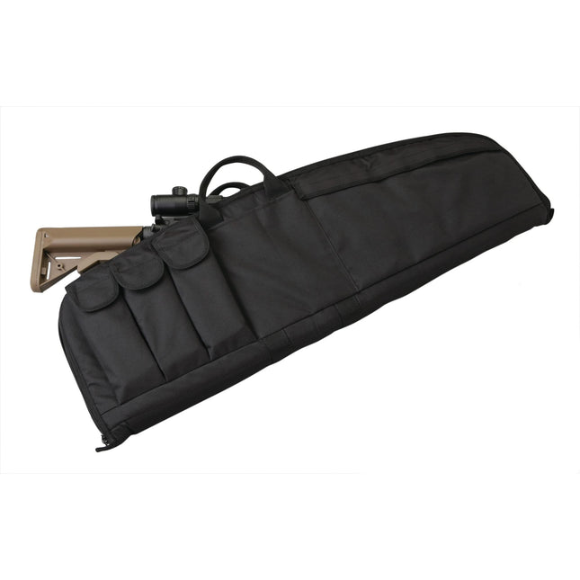 Uncle Mike's Law Enforcement 43-Inch Tactical Rifle Case with Five Magazine Pouches (Large, Black)