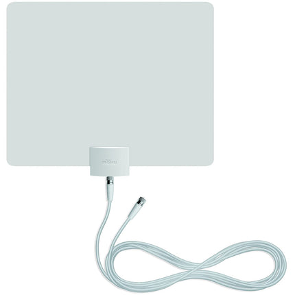 Mohu Leaf Plus Amplified Indoor TV Antenna, 60-Mile Range, UHF/VHF Multi-Directional, Original Paper-Thin Design, 16 ft. Coaxial Cable, 15dB Preamplified, Reversible, Paintable, 4K-Ready, MH-110029