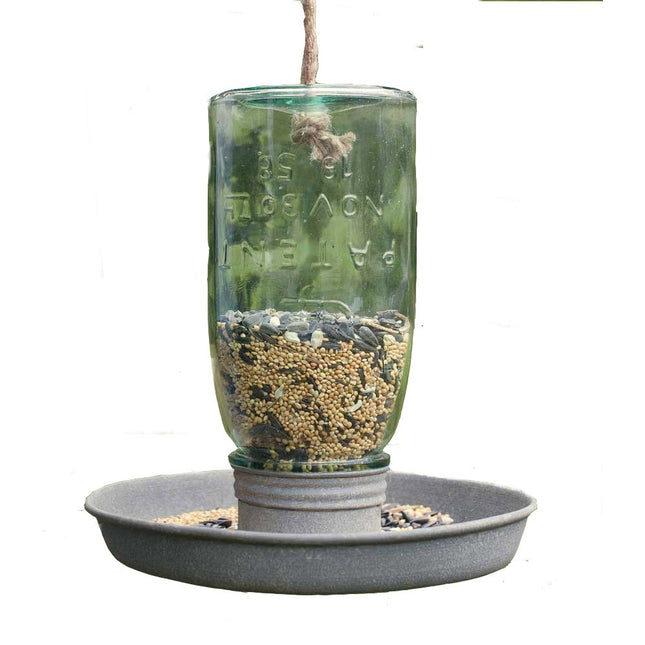 Hanging Mason Jar Bird Feeder (1)