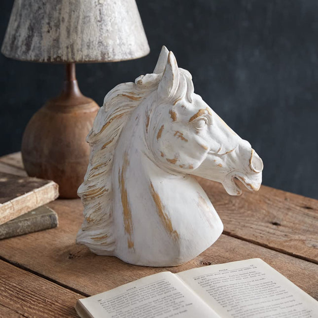 CTW Home Collection Horse Head Sculpture, 11-inch Height