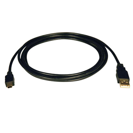 Tripp Lite USB 2.0 Hi-Speed A to Mini-B Cable (A to 5Pin Mini-B M/M) 6-ft.(U030-006), Black