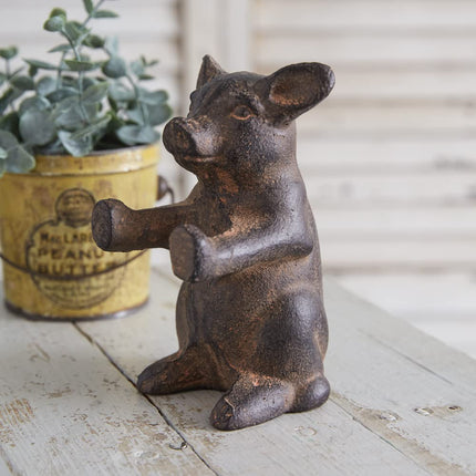 CTW Home Collection Standing Pig Figurine, 5.5-inch Height, Cast Iron, Home, Home Décor