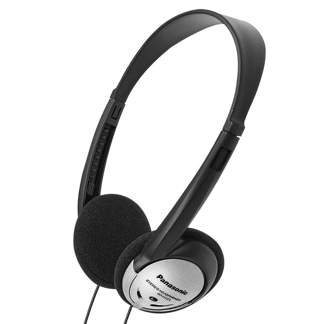 Panasonic Headphones, On-Ear Lightweight Earphones with XBS for Extra Bass and Clear, Natural Sound, 3.5mm Jack for Phones and Laptops, Work from Home - RP-HT21 (Black & Silver), 36 x 6.7 x 0.5 inches
