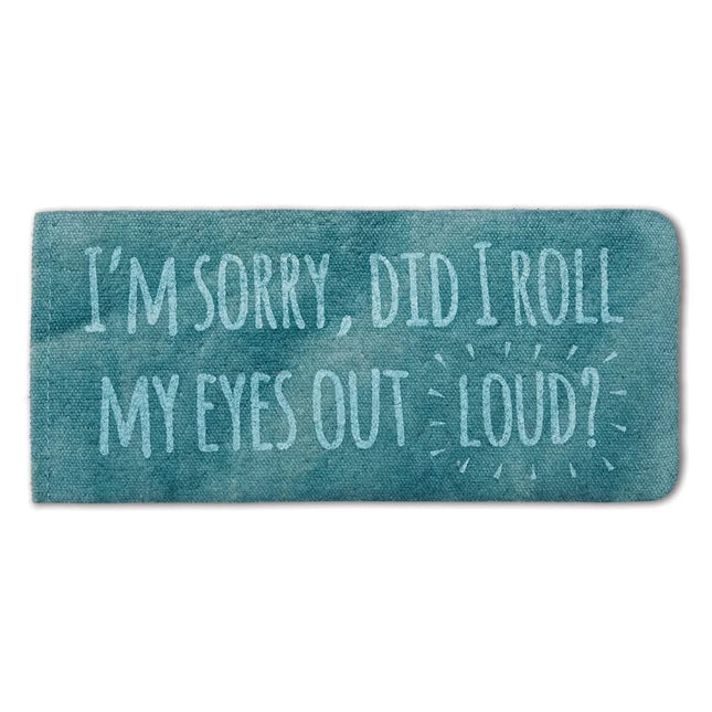 CTW Home Collection Roll My Eyes Eyeglass Case, 7.5-inch Length, Funny Sintement Eyeware Storage Organizer