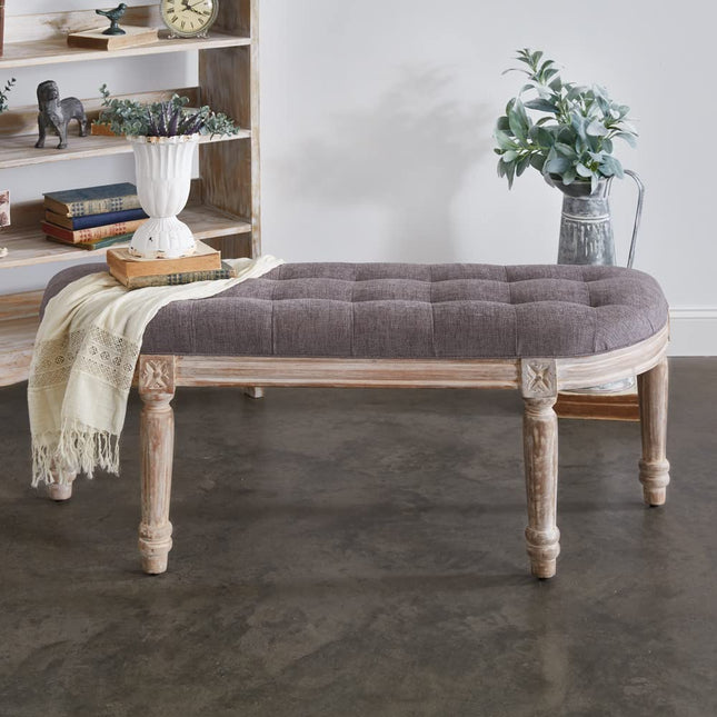 CTW Home Collection Louis Half Moon Bench, 21-inch Height, Wood, Home Furniture, Vintage Inspired Décor