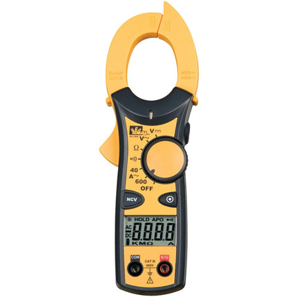IDEAL INDUSTRIES INC. 61-744 Clamp Meter 600 Amp AC with NCV, Voltage Indicator, CATIII for 600v, Yellow, 1.25"