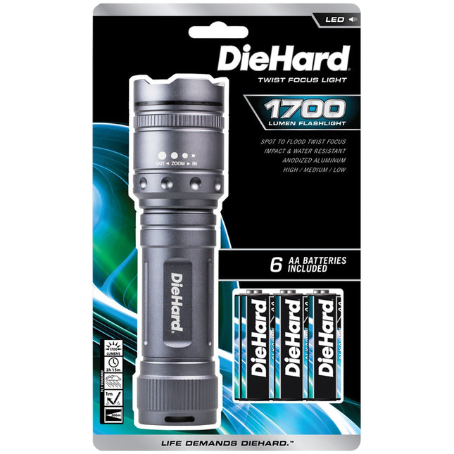 DORCY INTERNATIONAL DIEHARD 1700 LUMEN FOCUSING FLASHLIGHT 41-6123