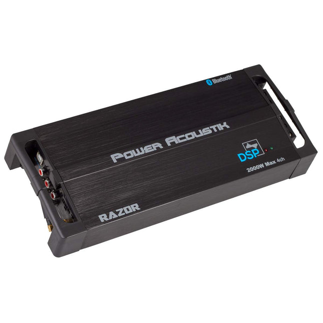 Power Acoustik RZ4-2000DSP Razor Series 2,000-Watt Max 4-Channel Class D Amp with DSP and Bluetooth