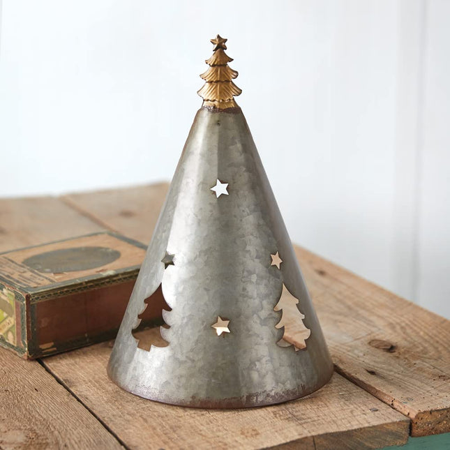Colonial Tin Works Large Christmas Tree Votive Holder