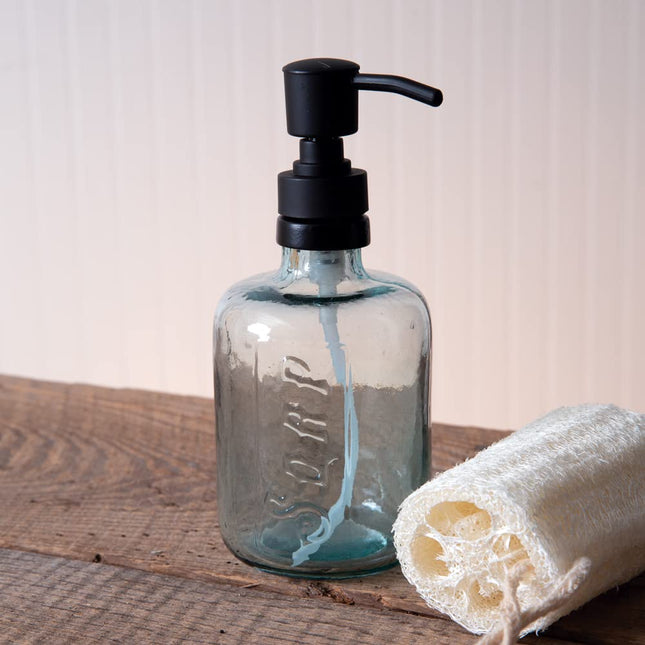 CTW Home Collection 370742 Glass Soap Dispenser, 8-inch Height