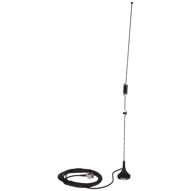 Tram 1089-BNC Scanner Mini-Magnet Antenna VHF/UHF/800MHz-1, 300MHz with BNC-Male Connector, 16.15in. x 2.90in. x 1.30in.