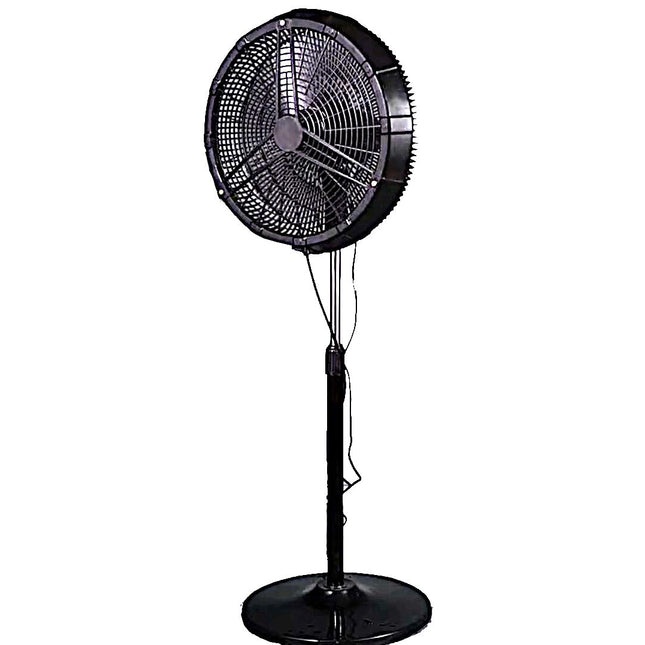 Optimus 18" Outdoor Oscillating Stand Misting Fan, Black