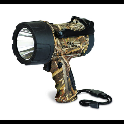Cyclops 350 Lumens LED Tri-Mode Illumination Handheld Waterproof Realtree MAX-5 Camo Spotlight Powered by 3 AA Battery