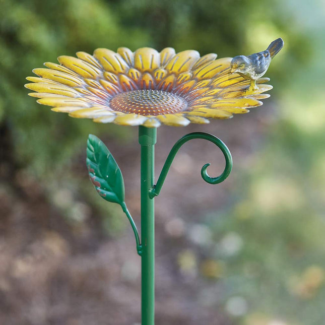 CTW Home Collection 770476 Sunflower Birdbath Seed Tray, 53-inch Height