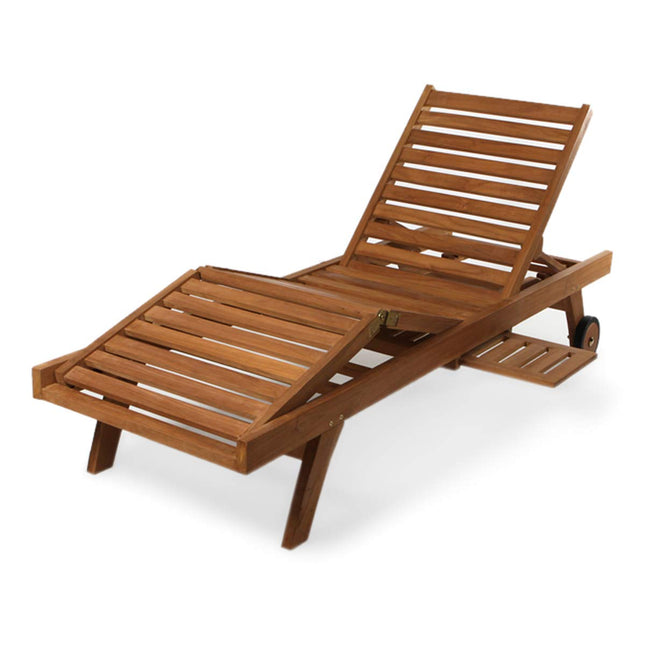 All Things Cedar TL78 Teak Chaise Lounge Chair