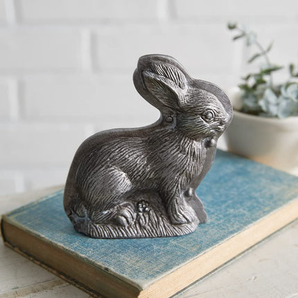 CTW Home Collection Vintage Inspired Chocolate Mold Bunny Figurine, 5-inch Height, Home Decor, Table Accent, Easter Decor