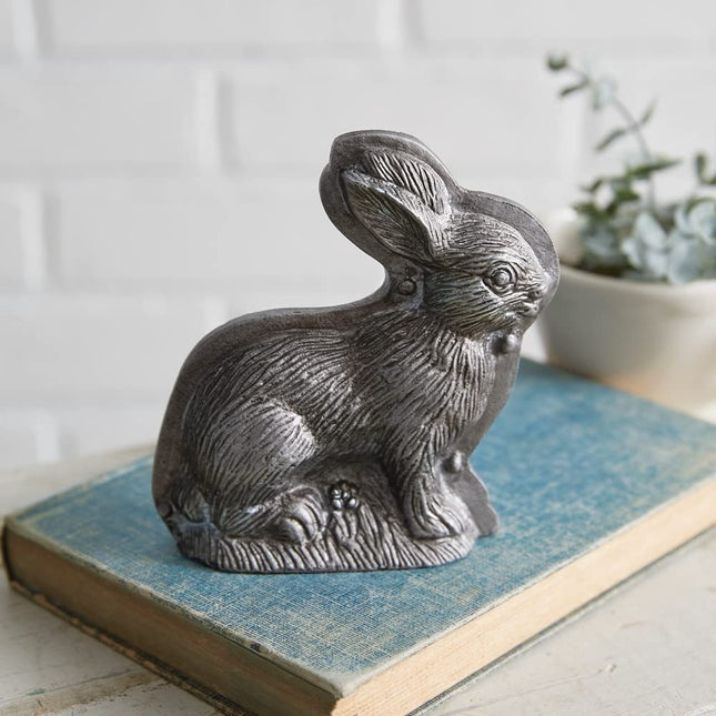 CTW Home Collection Vintage Inspired Chocolate Mold Bunny Figurine, 5-inch Height, Home Decor, Table Accent, Easter Decor