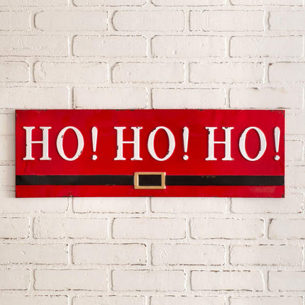 CTW Home Collection Ho! Ho! Ho! Metal Wall Sign