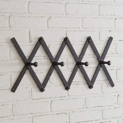 Black Accordion Coat Rack