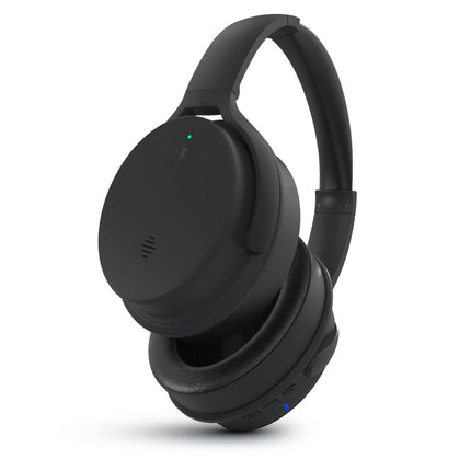 Active Noise Cancelling Bluetooth Wireless Headphone, HyperGear ANC Over Ear Headphones with Built-in Mic & Controls Memory Foam Ear Cups for TV, Online Class, Home Office, Travel & More [Black] 15540