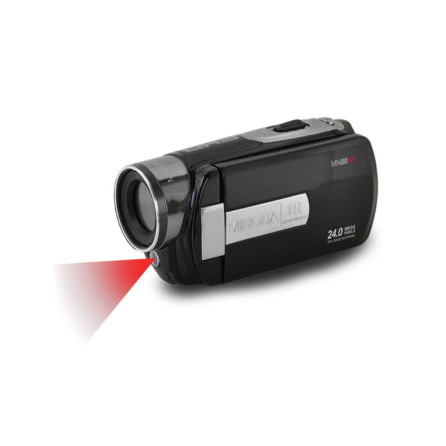 Minolta 1080p Full HD 3 Touchscreen Camcorder with Nightvision & 16GB SD Card, MN80NV-BK Black