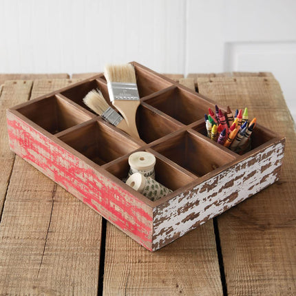 CTW Home Collection 530498 Reclaimed Wood Bottle Crate, 13.5-inch Width