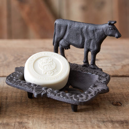 CTW Home Collection Cast Iron Cow Soap Dish, 6.75-inch Width