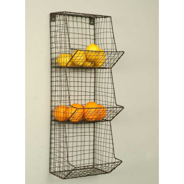 CTW Home Collection General Store Wall Bin - Green/Rust