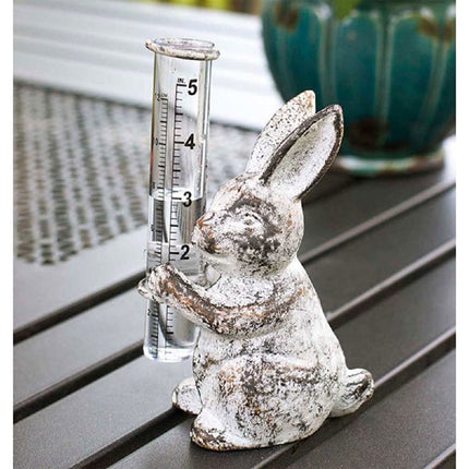 CTW Home Collection 420055 Bunny Rain Gauge, 6 Inch Height, Clear