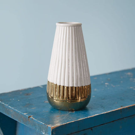 CTW Home Collection 530528 Gold Dipped Mini Cylinder Vase, 5.75-inch Height