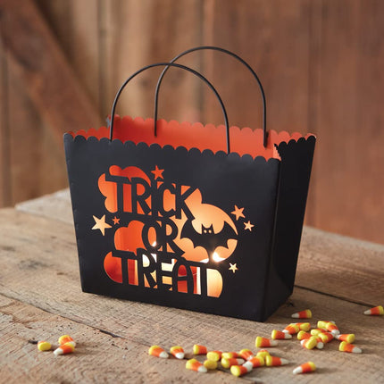 Colonial Tin Works Trick-Or-Treat Candy Bag Luminary, 11.50-inch Height