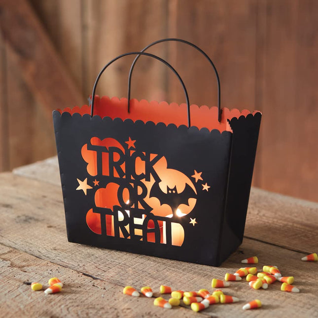 Colonial Tin Works Trick-Or-Treat Candy Bag Luminary, 11.50-inch Height