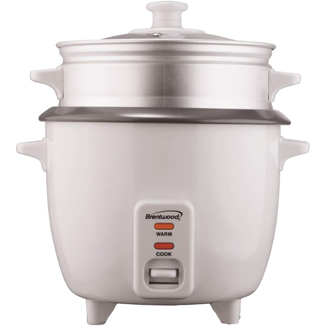Brentwood Rice Cooker and Food Steamer 900-Watt, 15-Cup, White