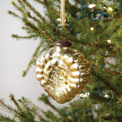 CTW Home Collection Mercury Glass Heart Ornament, 3.5-Inch Height, Set of 4