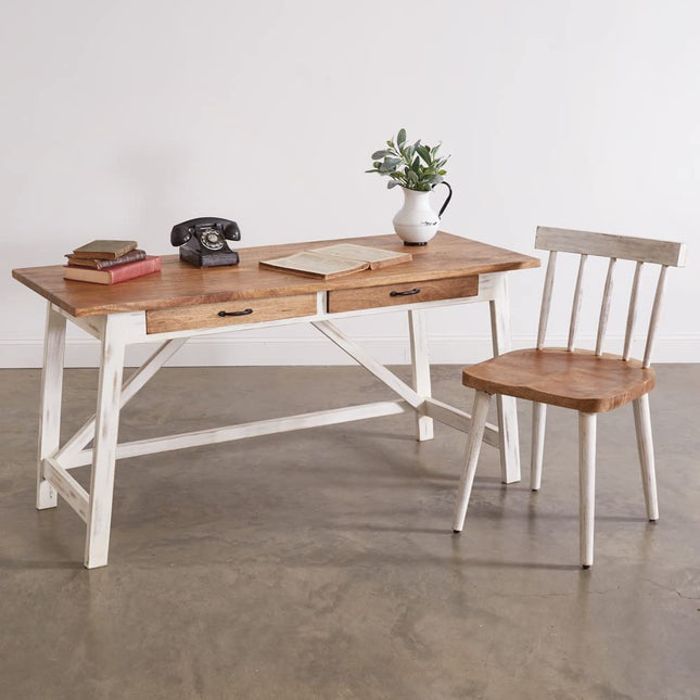 Colonial Tin Works Farmhouse Desk with Matching Chair