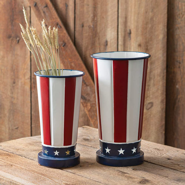 CTW Home Collection 770469 Patriotic Vases, Set of 2, 14-inch Height