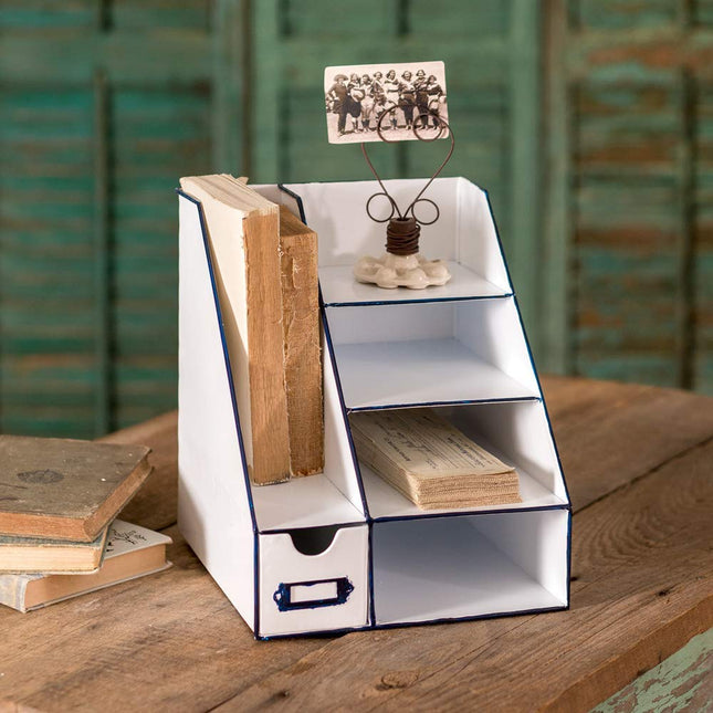CTW Home Collection Metal Desk Organizer with Six Bins