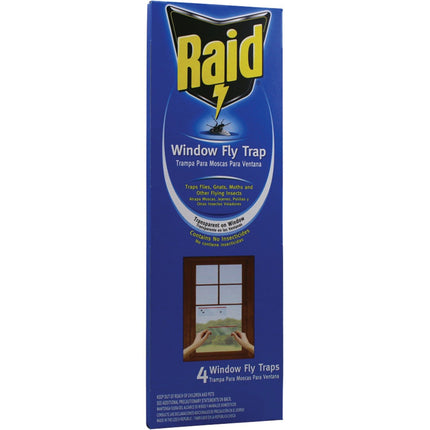 Raid Window Fly Traps, 4 Traps