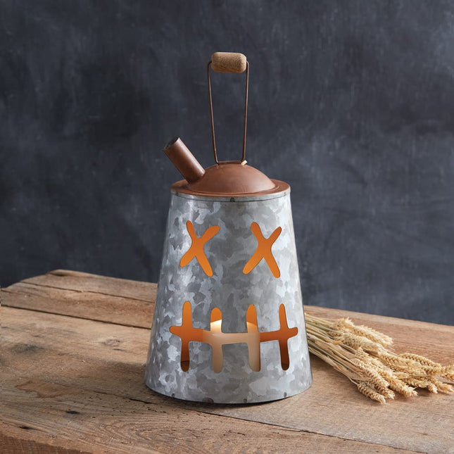 Colonial Tin Works Scarecrow Oil Can Luminary, 11-inch Height