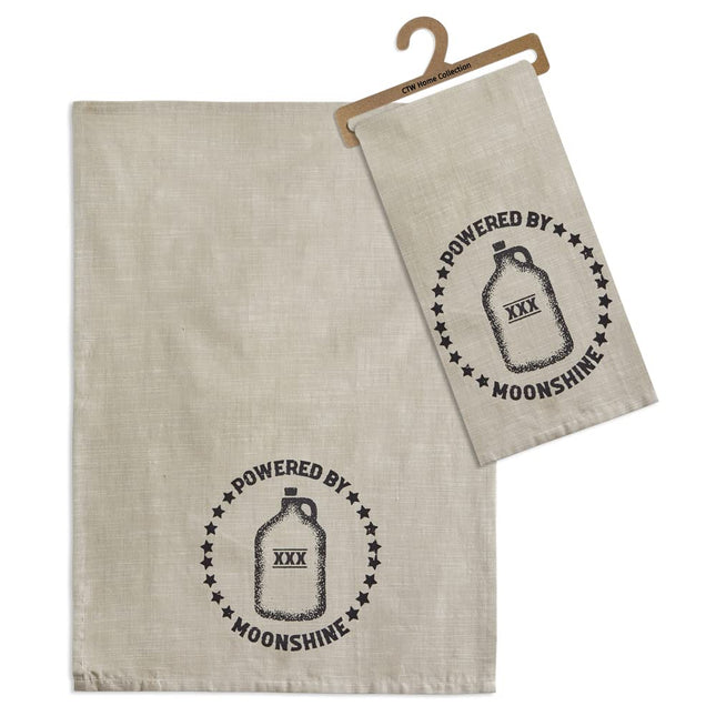 Colonial Tin Works 780337 Powered by Moonshine Tea Towel, 28-inch Height