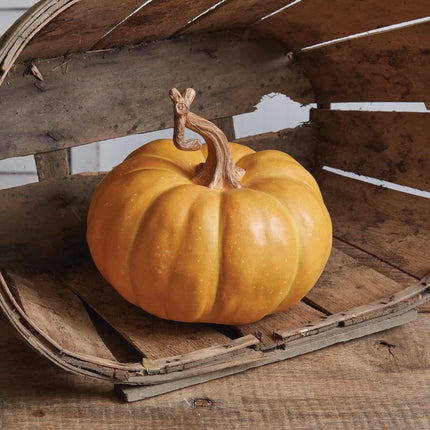 Colonial Tin Works Heirloom Pumpkin, 7.50-inch Diameter, Resin