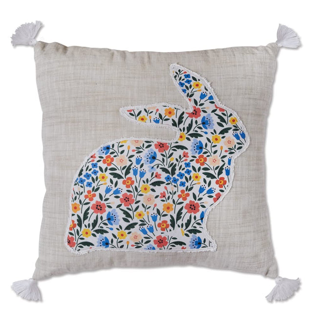 CTW 780323 Floral Bunny Throw Pillow, 18-inch Square